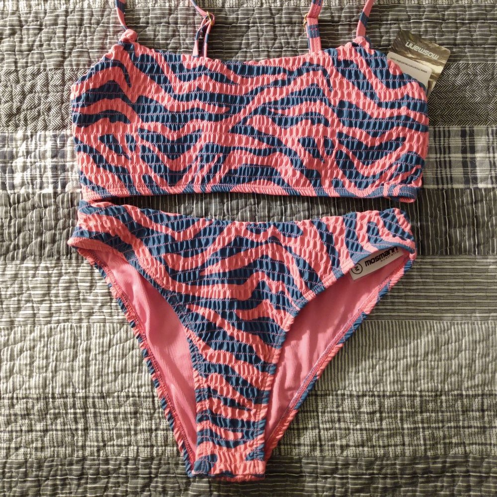 Mosmann Australia Smocked Shirred Two Piece Bathing Suit